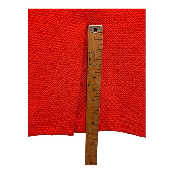 Ann Taylor Outfit Womens 12 Orange Textured Top &‎ Skirt Set Midi Length Split - Picture 10 of 15